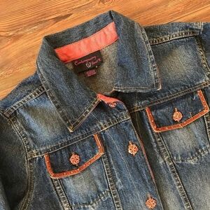 Daniel K Jean Button Down Jacket With Corral Tone Detaling Size Medium